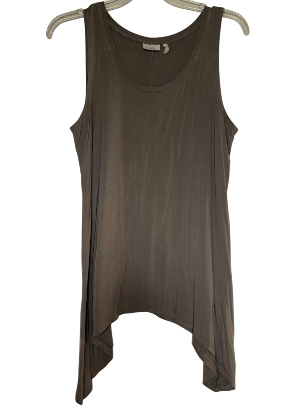 Women’s LOGO Layers Lori Goldstein Asymmetrical Tank Top in Olive Sz Lg